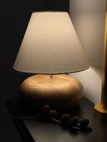 Pair habitat mango wood lamps - pair,