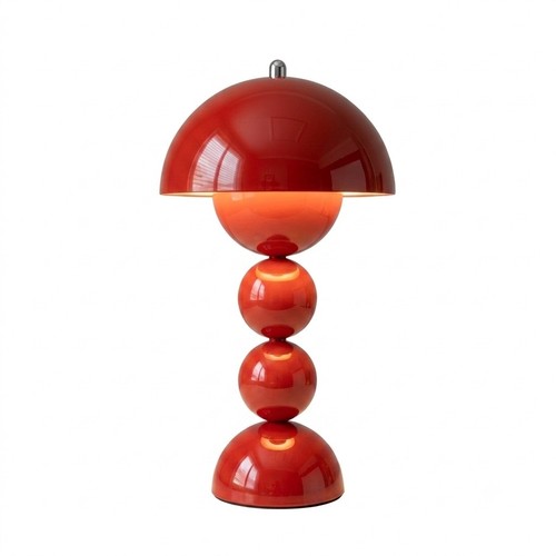 Modern wine red mushroom table - red,