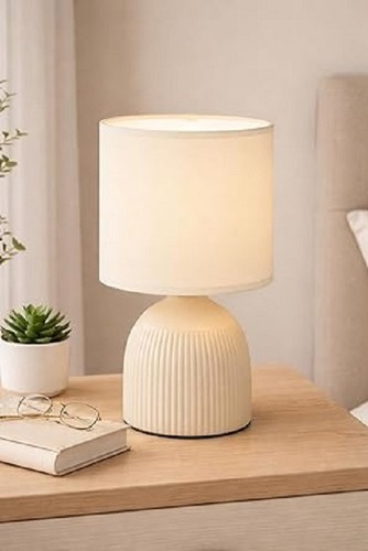 Mini ribbed bedside lamp - ribbed, –