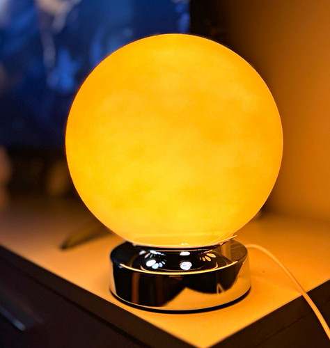 Globe table modern lamp - modern, orange