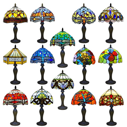 Tiffany style table - table, lamp