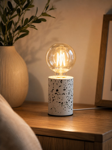 Terrazzo table lamp exposed - terrazzo,