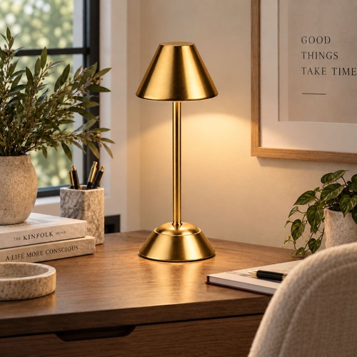 Gold rechargeable touch table - gold,