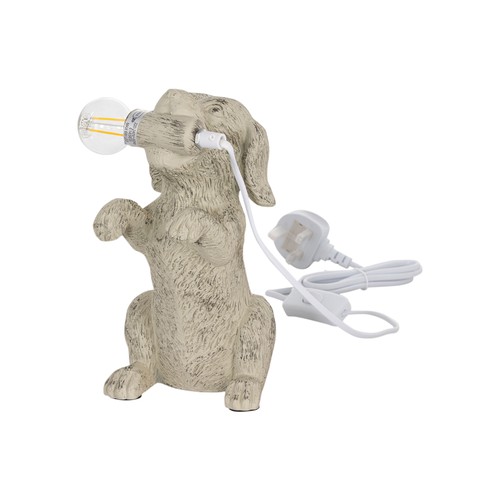 Natural puppy dog table lamp - puppy,