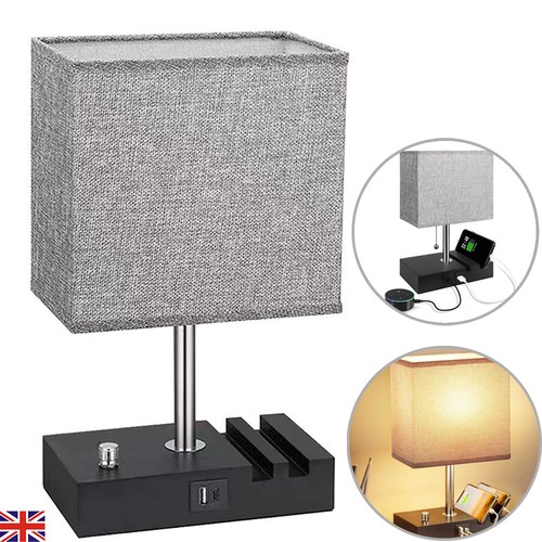 Usb bedside table lamp - usb,
