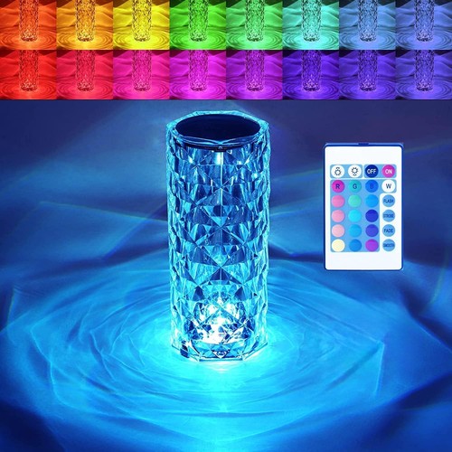 Led crystal table lamp - lamp, diamond