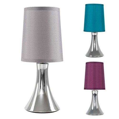Chrome touch table lamp - chrome,